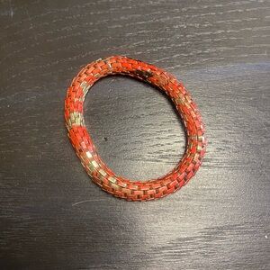Red and gold stretch bracelet